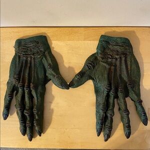 Green Monster Halloween Latex Gloves Costume